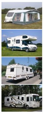 Array of camping and caravanning images